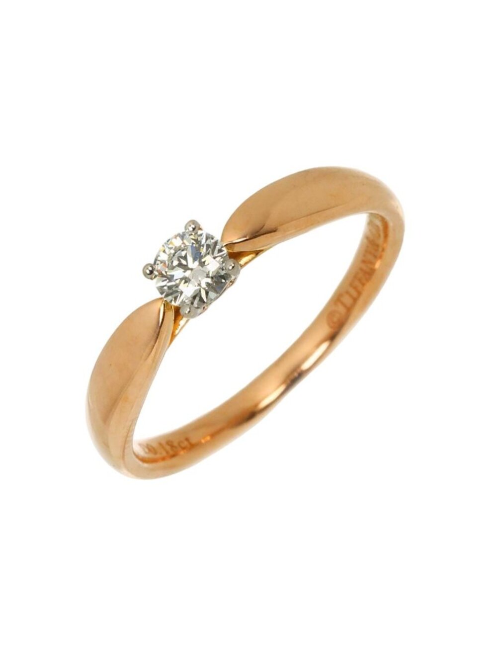 Tiffany & Co Harmony Diamond Platinum 18k Pink Gold 750 Ring